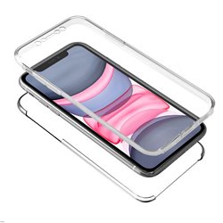 Funda Silicona 3D iPhone 11 (Transparente Frontal + Trasera)
